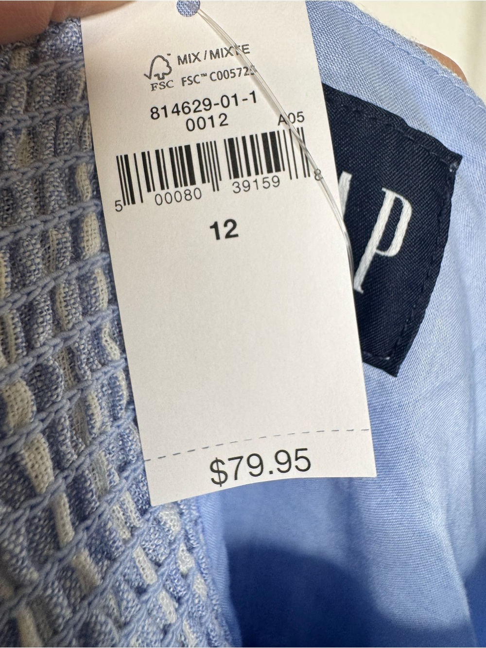 NWT GAP Light Blue & White Striped Linen Blend Maxi Dress - Picture 9 of 10